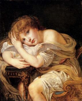Jean-Baptiste Greuze : La Jeune Fille A La Colombe